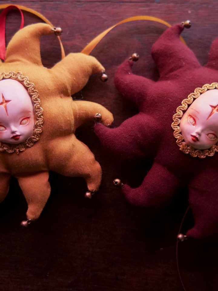Celestial Sun Decorative Doll Face | Solara | Clay Cast, Hand Painted Face product image (1)