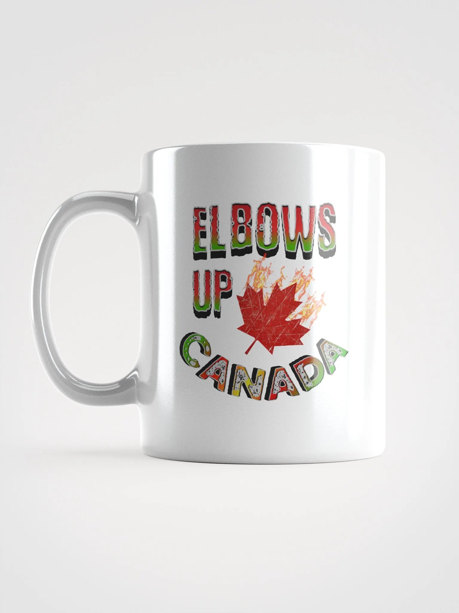 Elbows Up Canada Fiery Maple Leaf Mug product image (1)