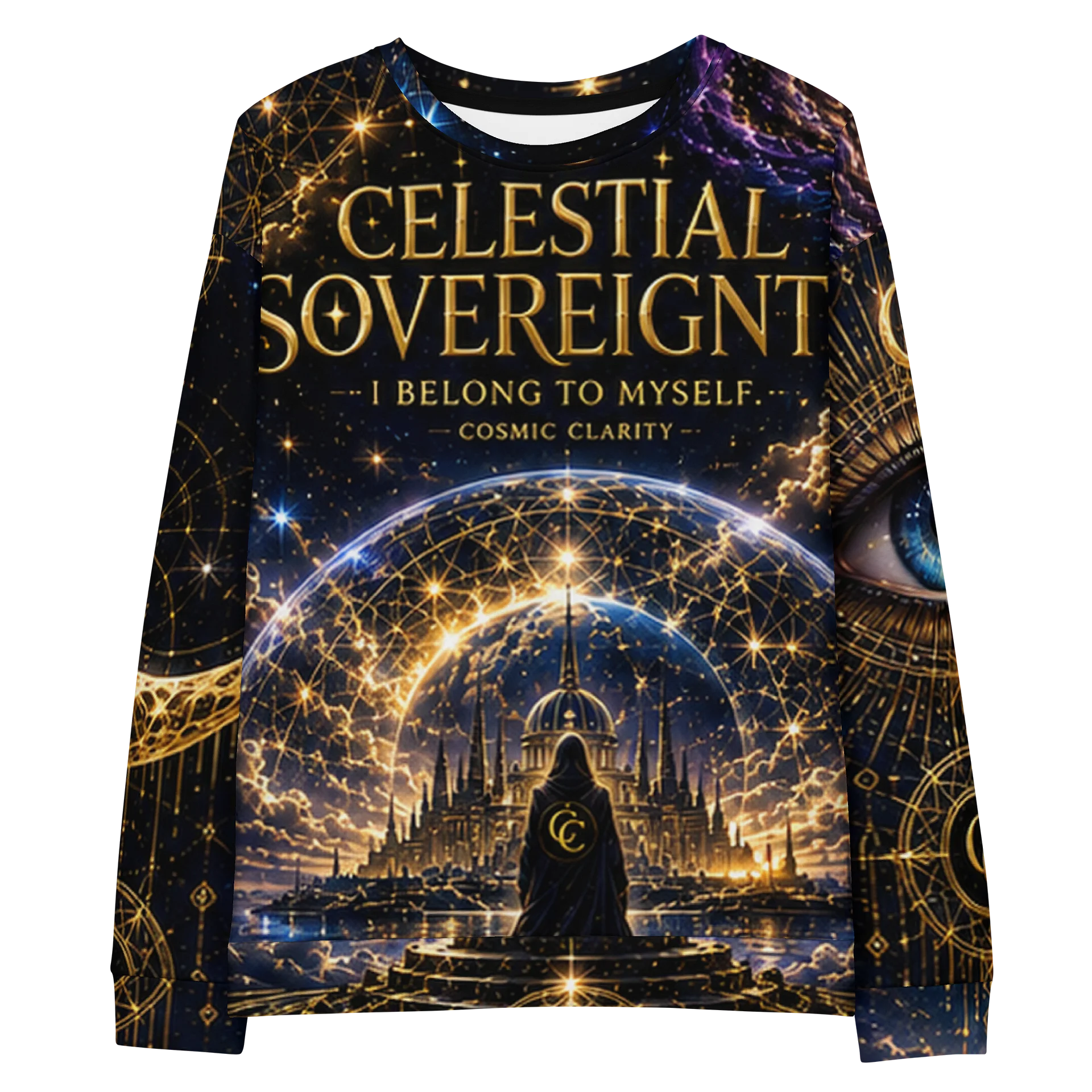 Celestial Sovereignty All Over Unisex Sweatshirt product image (1)