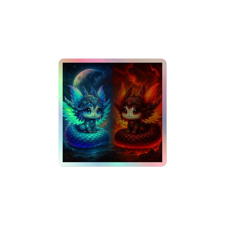 Serpentine Aquatic Alien Duo Kiss-Cut Sticker Sheet product image (1)
