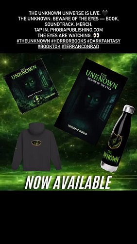 The Unknown Universe is live. 🖤
The Unknown: Beware of the Eyes — book, soundtrack, merch.
Tap in: phobiapublishing.com
The e...