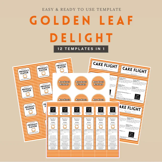 Golden Leaf Delight Template Bundle product image (1)