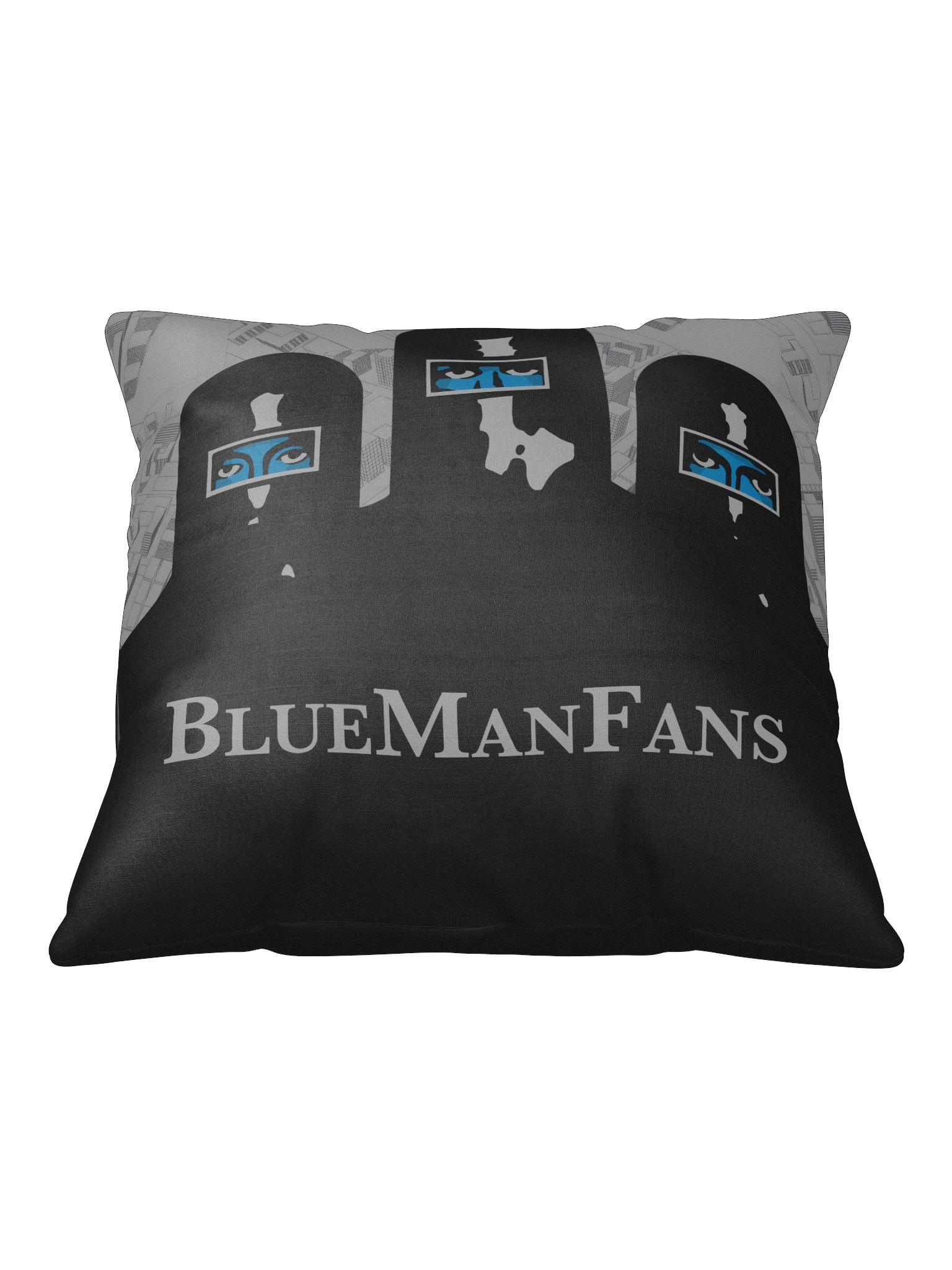 Blue Man Fans Hand Print & Welder Pillow product image (1)