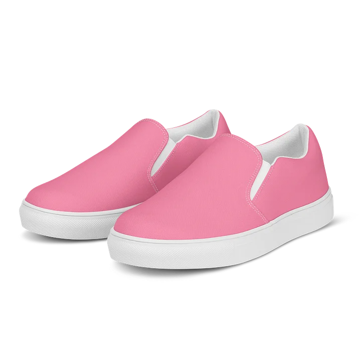 Womens His House Canvas Slip Ons - Pink product image (1)