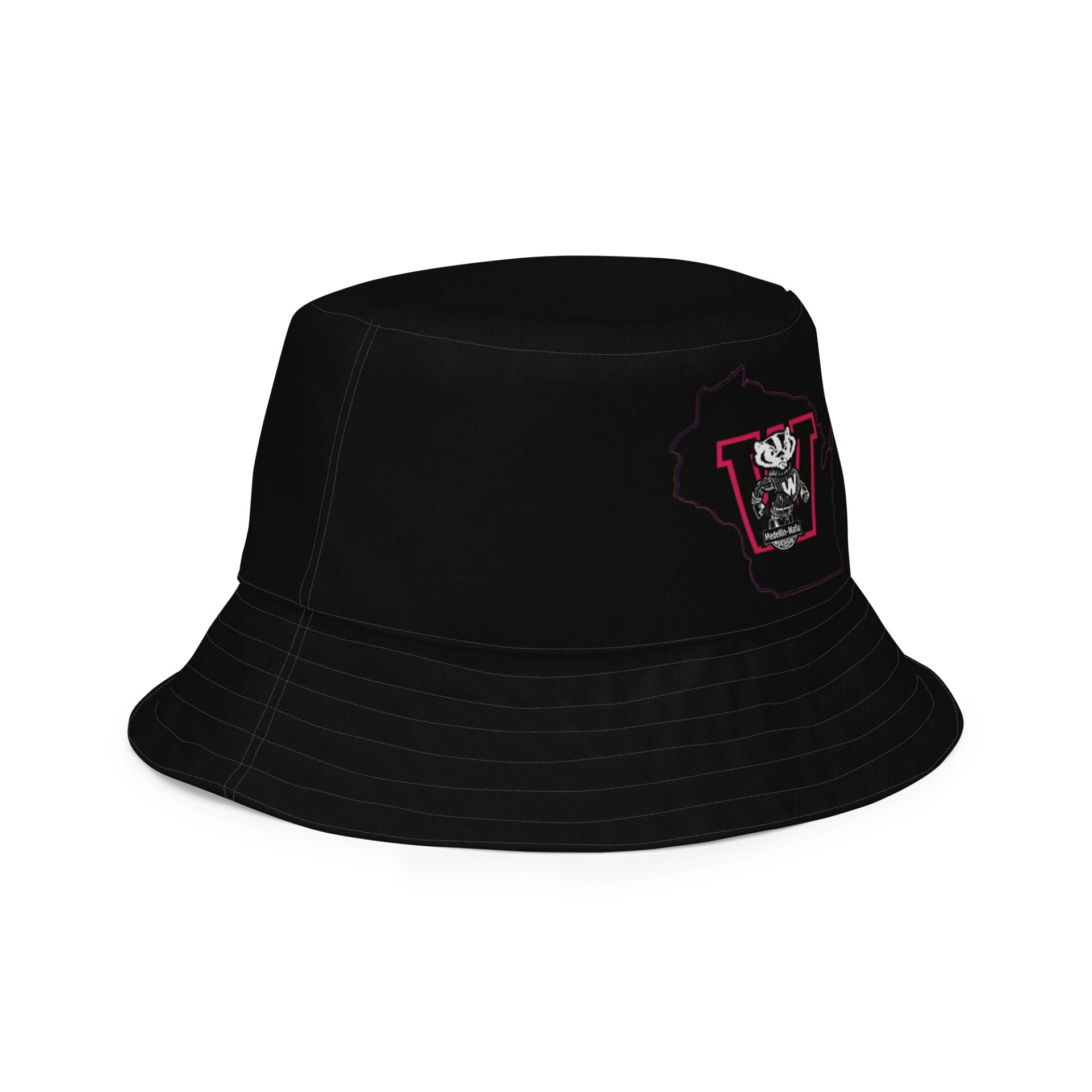 Medellin Mafia Design Bucket Hat – Wisconsin Outline Logo product image (2)