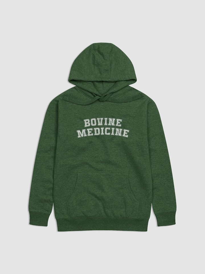 "Bovine Medicine" Hoodie (Yellow lettering) product image (1)