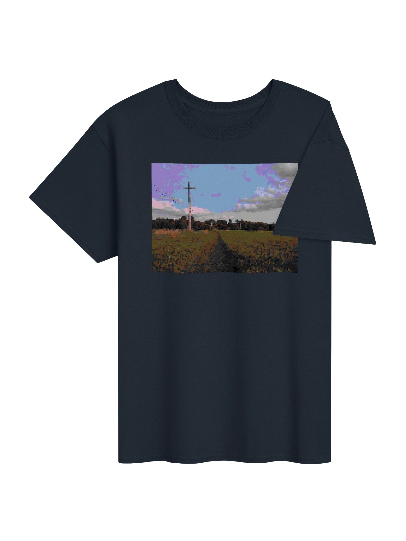 pixel power lines graphic tee product image (4)