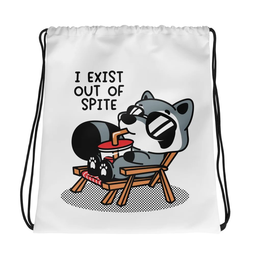 Exist Out Of Spite Drawstring Bag product image (1)