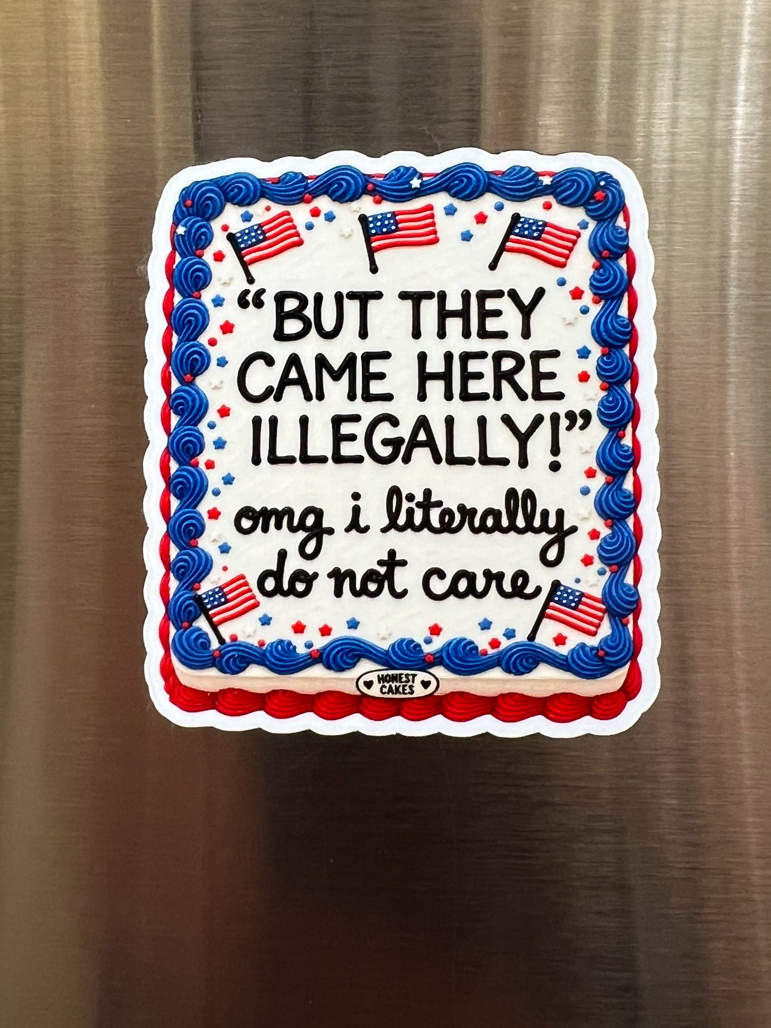 FRIDGE MAGNET: Funny Pro-Immigrant Activist / Human Rights Democrat Decor - FREE SHIPPING product image (1)