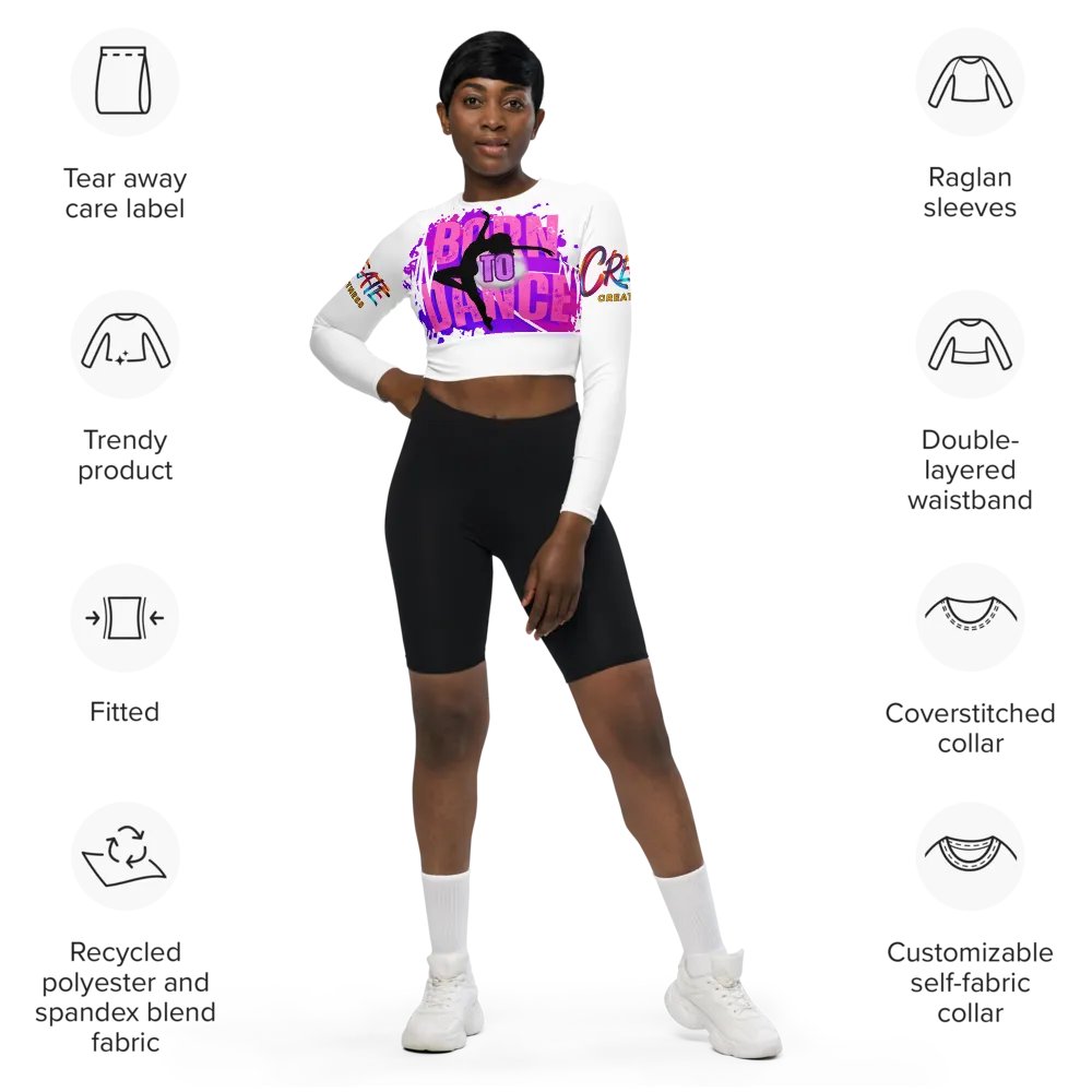 Born to Dance Her Silhouette Dynamo Long Sleeve Crop Top product image (6)