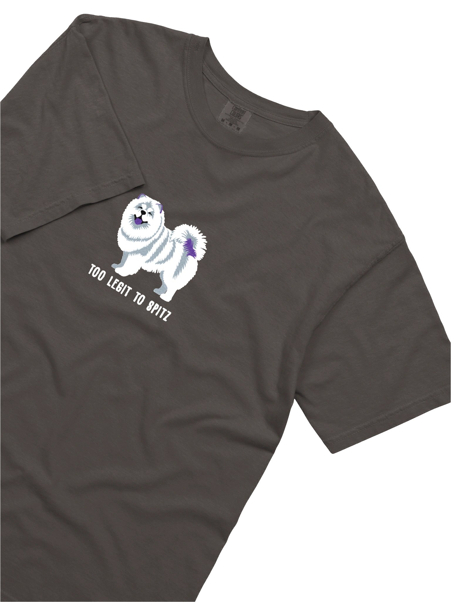 Too Legit to Spitz T-Shirt(Embroidered) of a Chow Chow(White) product image (8)