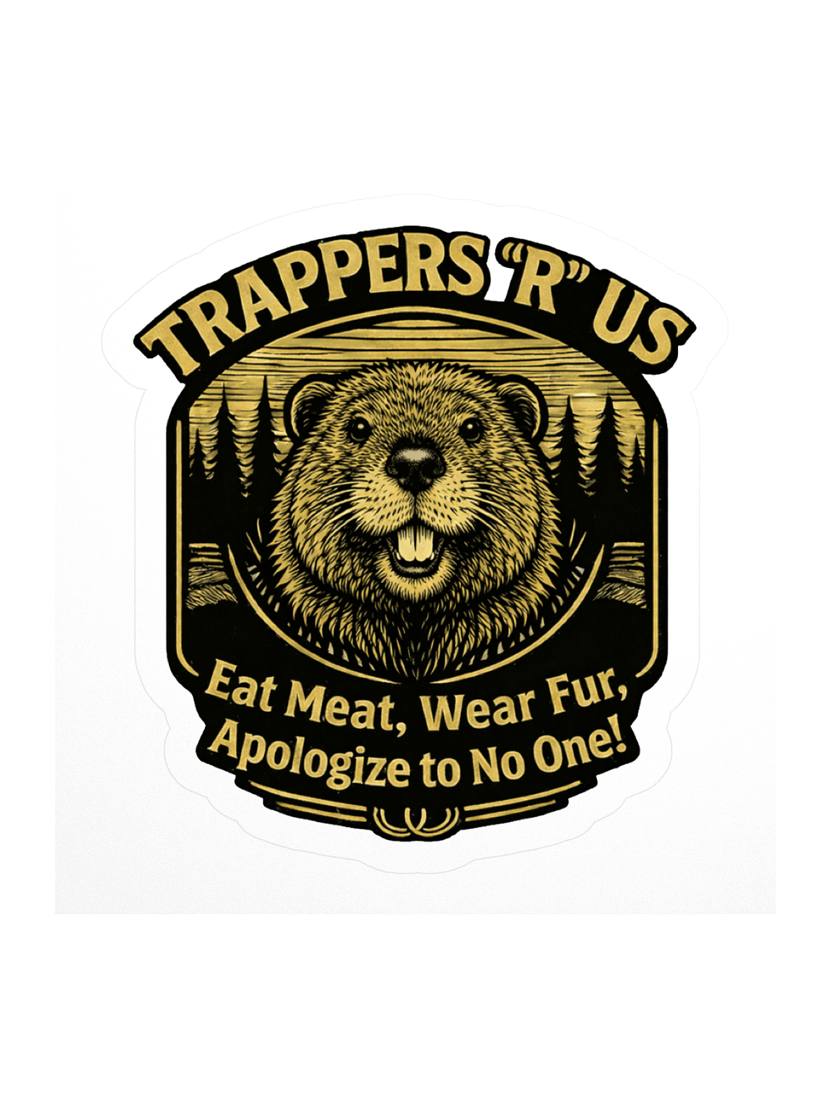 TRUS Eat Meat Beaver Sticker | Trappers 