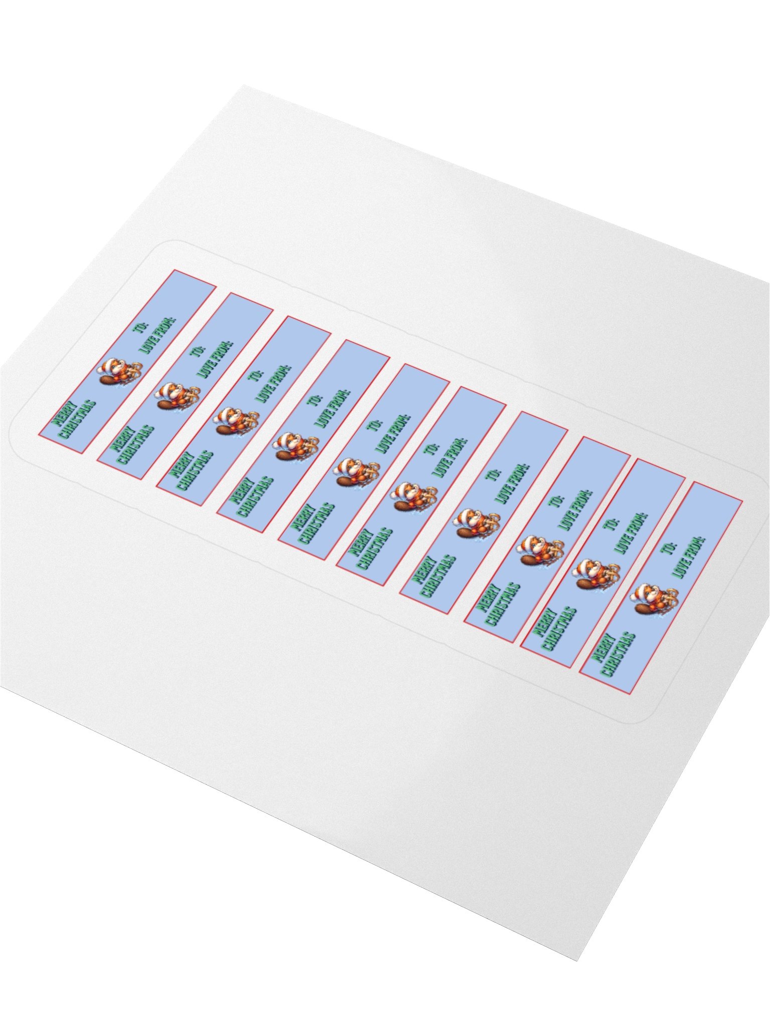Beaver Santa's Greetings Kiss Cut Stickers product image (8)
