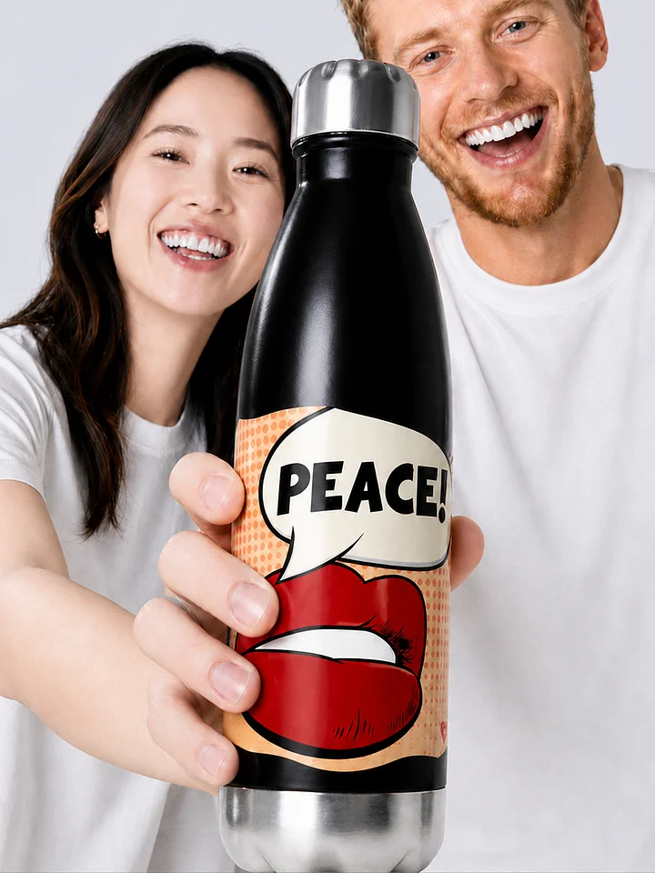 STAINLESS STEEL WATER BOTTLE, PEACE product image (1)