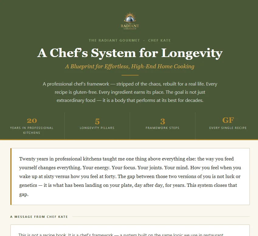 A Chef's System for Longevity product image (2)