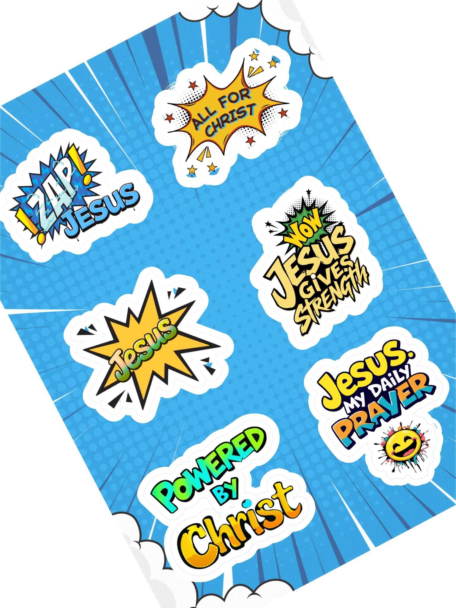 Comic Book Style Jesus Stickers product image (1)