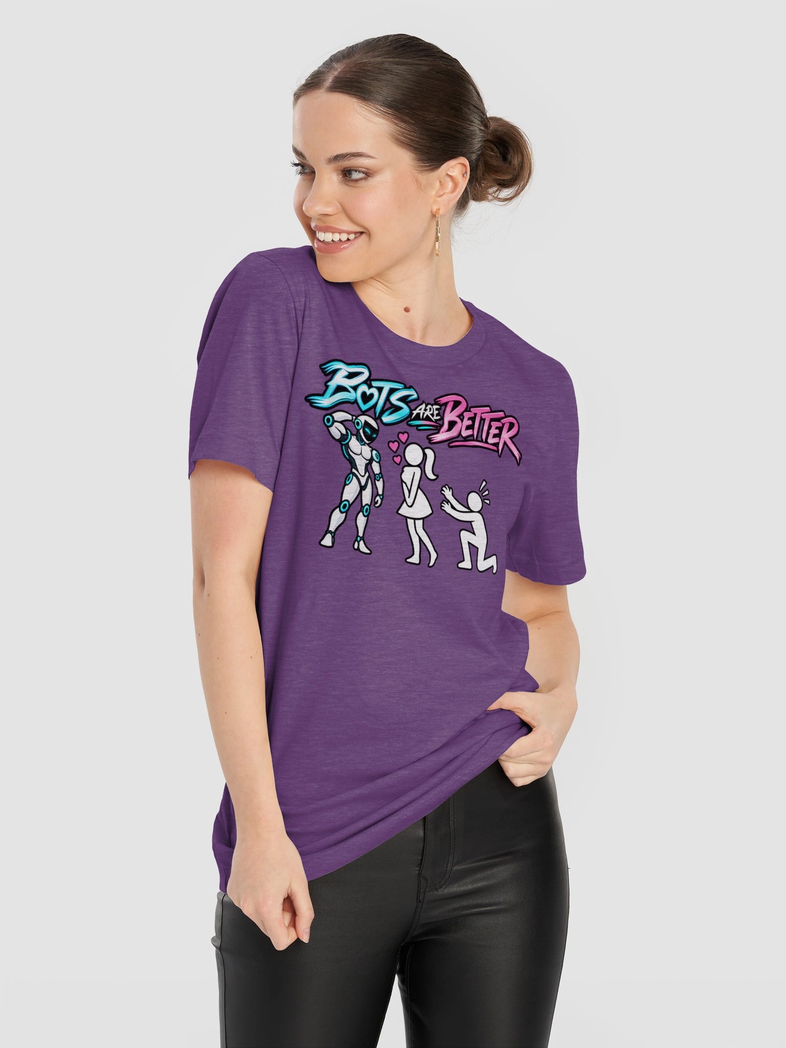 BOTS ARE BETTER — Woman + Male Bot Tee product image (63)