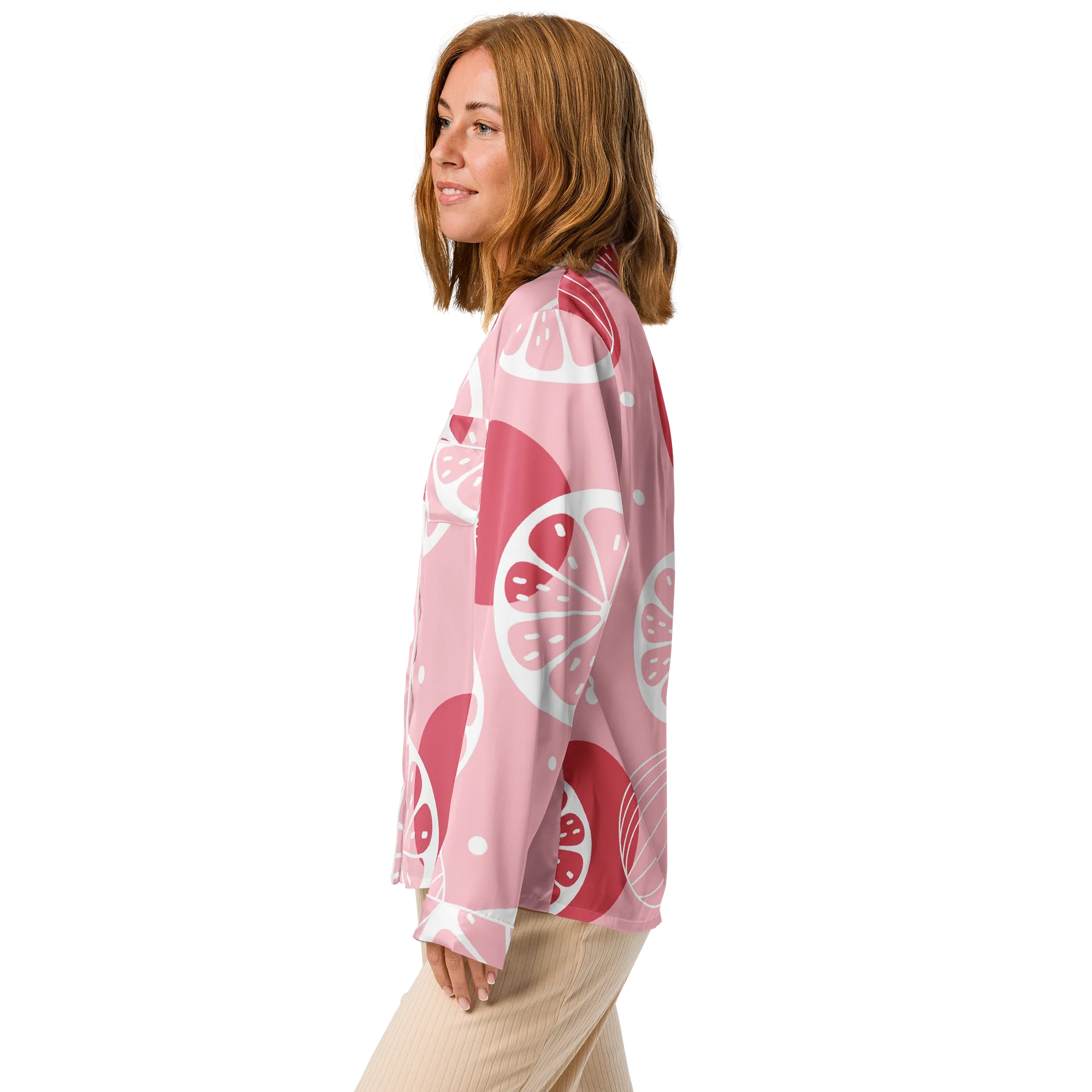 Pink Citrus Slice Pajama Top product image (4)