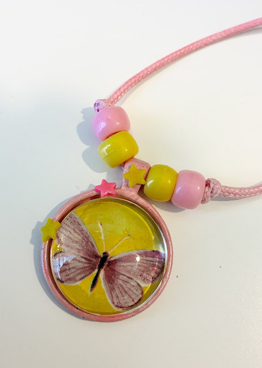 Pink Butterfly Necklace product image (3)