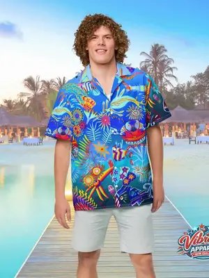 Looking for the perfect summer vibe? 🌴☀️ Our Blue Hawaiian Holiday Shirt is your gateway to effortless style and comfort! Made from lightweight, breathable fabric, this vibrant shirt features lush floral prints that embody the essence of paradise. Whether you're lounging at the beach or enjoying a backyard barbecue, you'll feel confident and carefree with every wear. 🌊🍹 Don't miss out on making unforgettable memories—add the Blue Hawaiian Holiday Shirt to your cart now! 🛒✨ #SummerStyle #HawaiianShirt #BeachVibes #FashionEssentials #OOTD