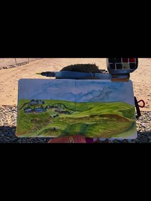 I drove around for quite a while.Trying to find just the right place to paint the rolling hills in lewiston idaho.  the distance was a challenge.But I really enjoyed creating this beauty. I just love my hometown.#artistsoftiktok #pleinair #alwaysanadventure #creatorsearchinsights 