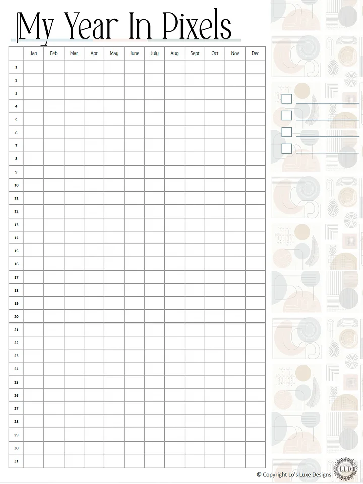 Geometric Bliss - Habit Tracker Bundle - 8.5x11 Printable product image (2)