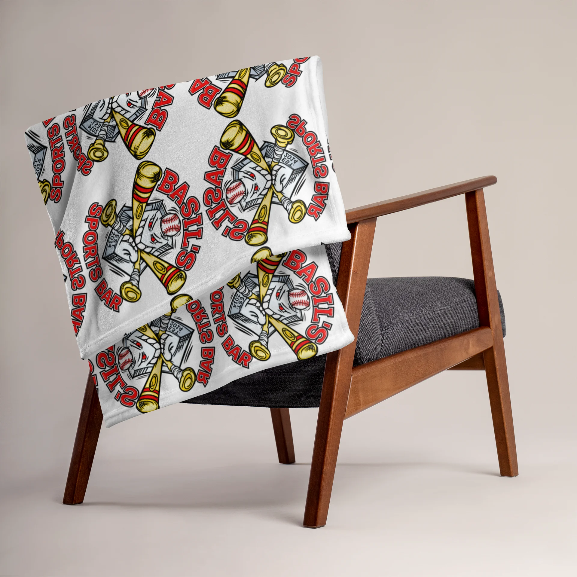 Basil’s Sports Bar — Game Day Throw Blanket product image (2)