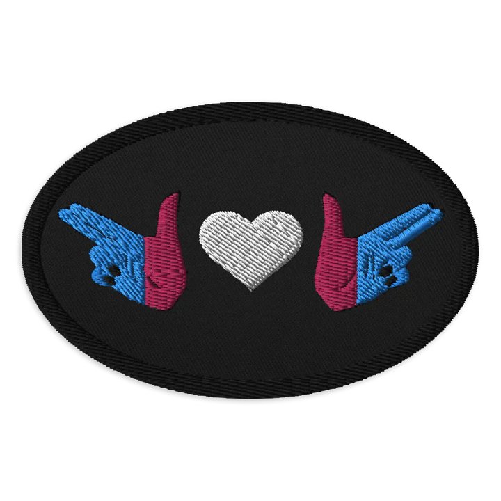 Finger Guns (trans flag) Patch product image (1)