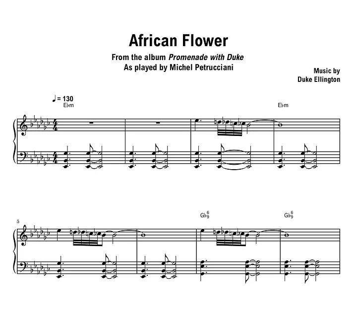 Michel Petrucciani - African Flower - Sheet music (PDF) product image (1)