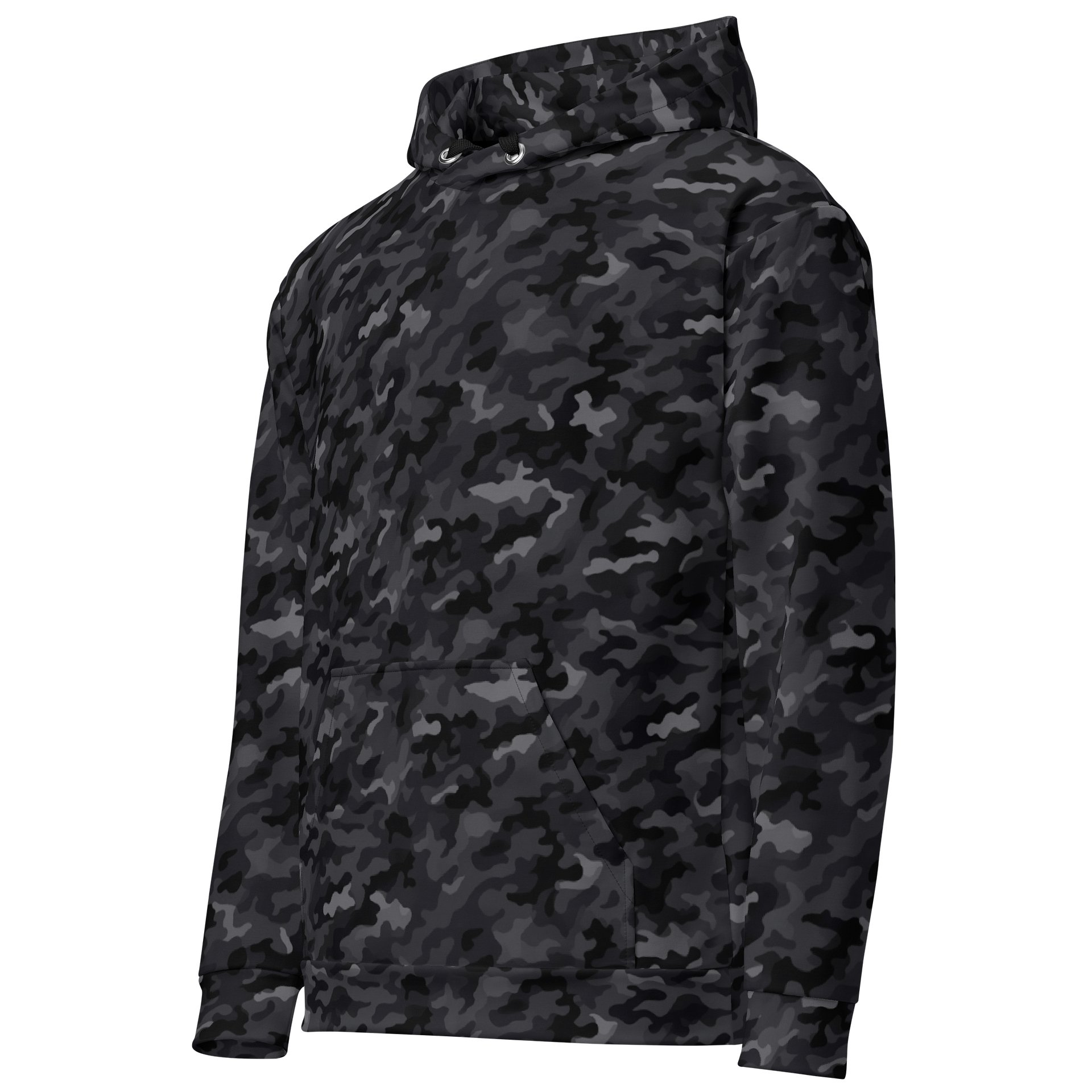 Bold Black Camouflage Print Hoodie for Casual Wear product image (3)