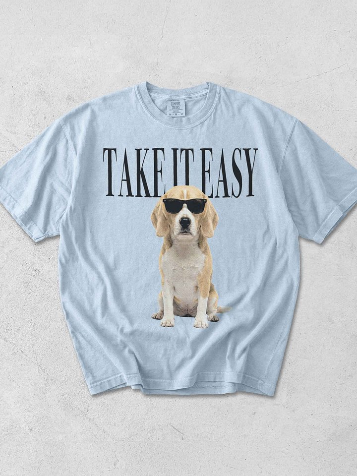Take It Easy '90s Pop Vintage-Style T-Shirt for Beagle(Lemon) Owners product image (1)