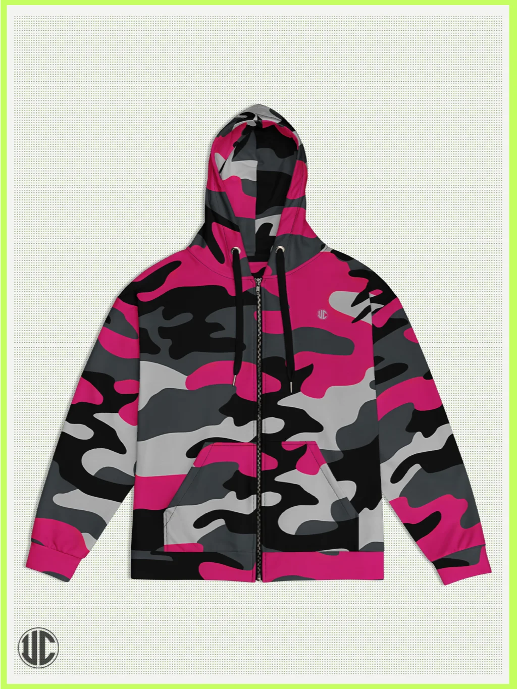 UnkoCon – Savage Pink Camo Zip Hoodie product image (1)