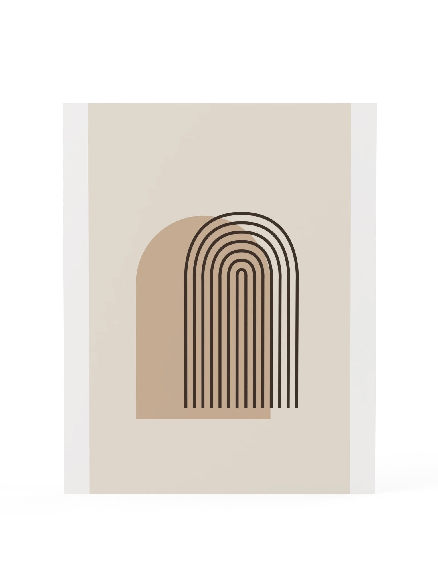 Mocha Layered Arch Print | Neutral Bathroom Wall Art product image (3)