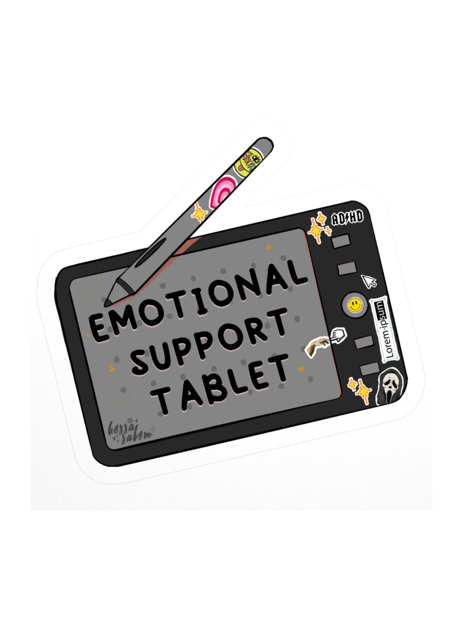 Emotional Support - Tablet // Sticker product image (2)