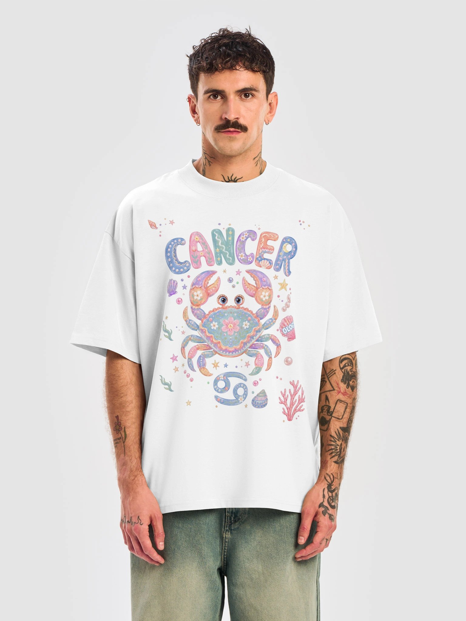Cancer Astro Pop Oversized Tee product image (14)