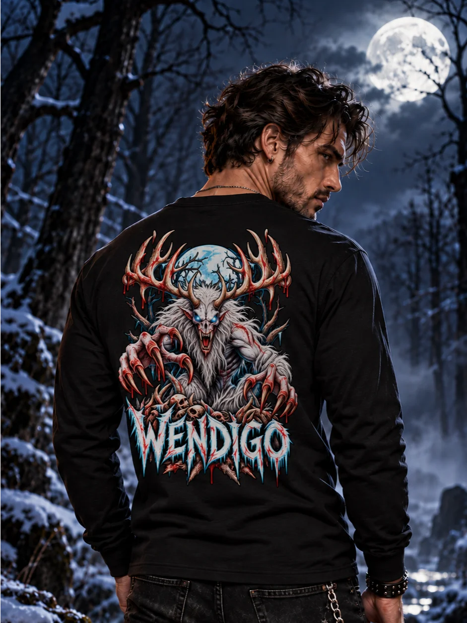 Wendigo: Curse of the North – Back Print Long Sleeve Shirt product image (1)