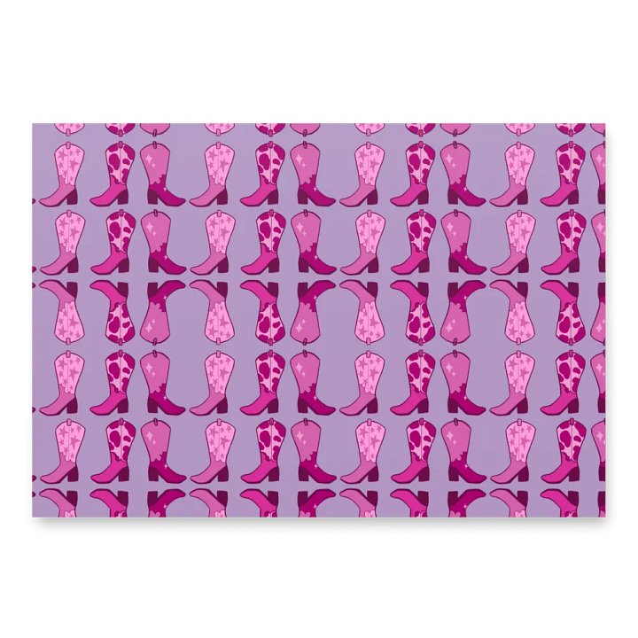 Pretty In Pink Boots Wrapping Paper product image (1)