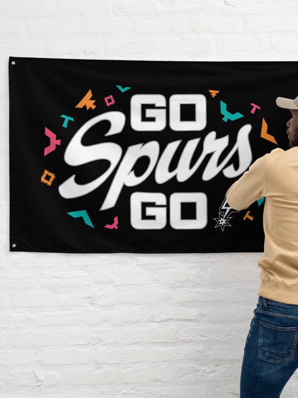 Go Spurs Go Flag 2026 | San Antonio Spurs Championship Banner product image (1)