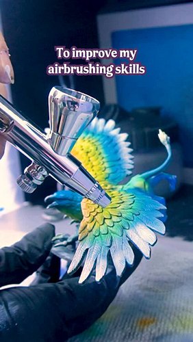 To improve my airbrushing skills so I can paint the Squidmar Dragon, Gaahleri @gaahleri_official sent us a new airbrush and p...