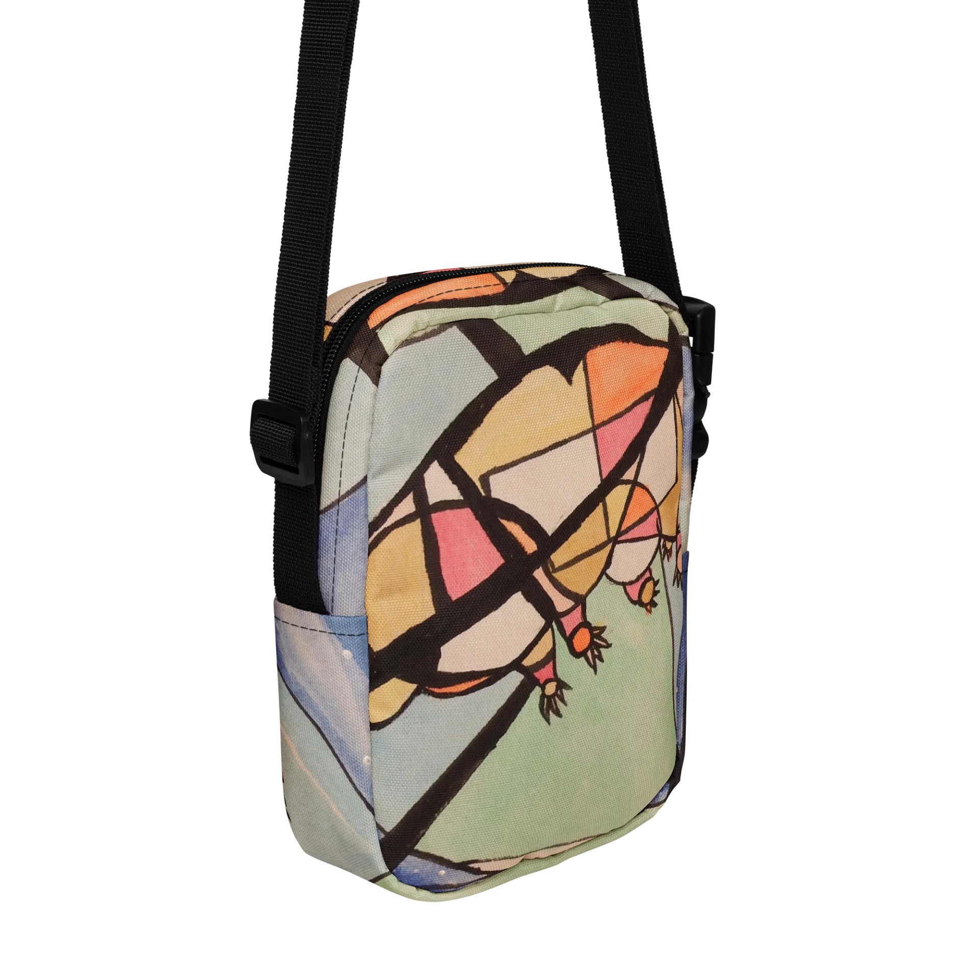 Cubism Painting: The Dream of a Tardigrade All-Over Print Utility Crossbody Bag by Generic product image (3)