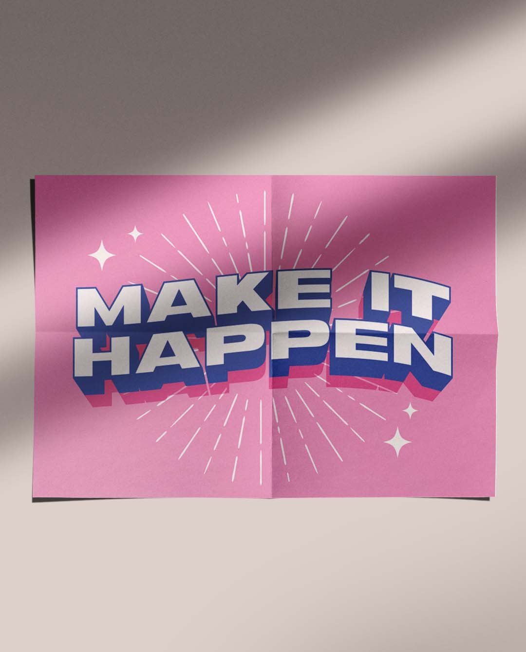 Make it Happen Quote Affirmation Printable Wall Art Decor - Instant Download product image (3)