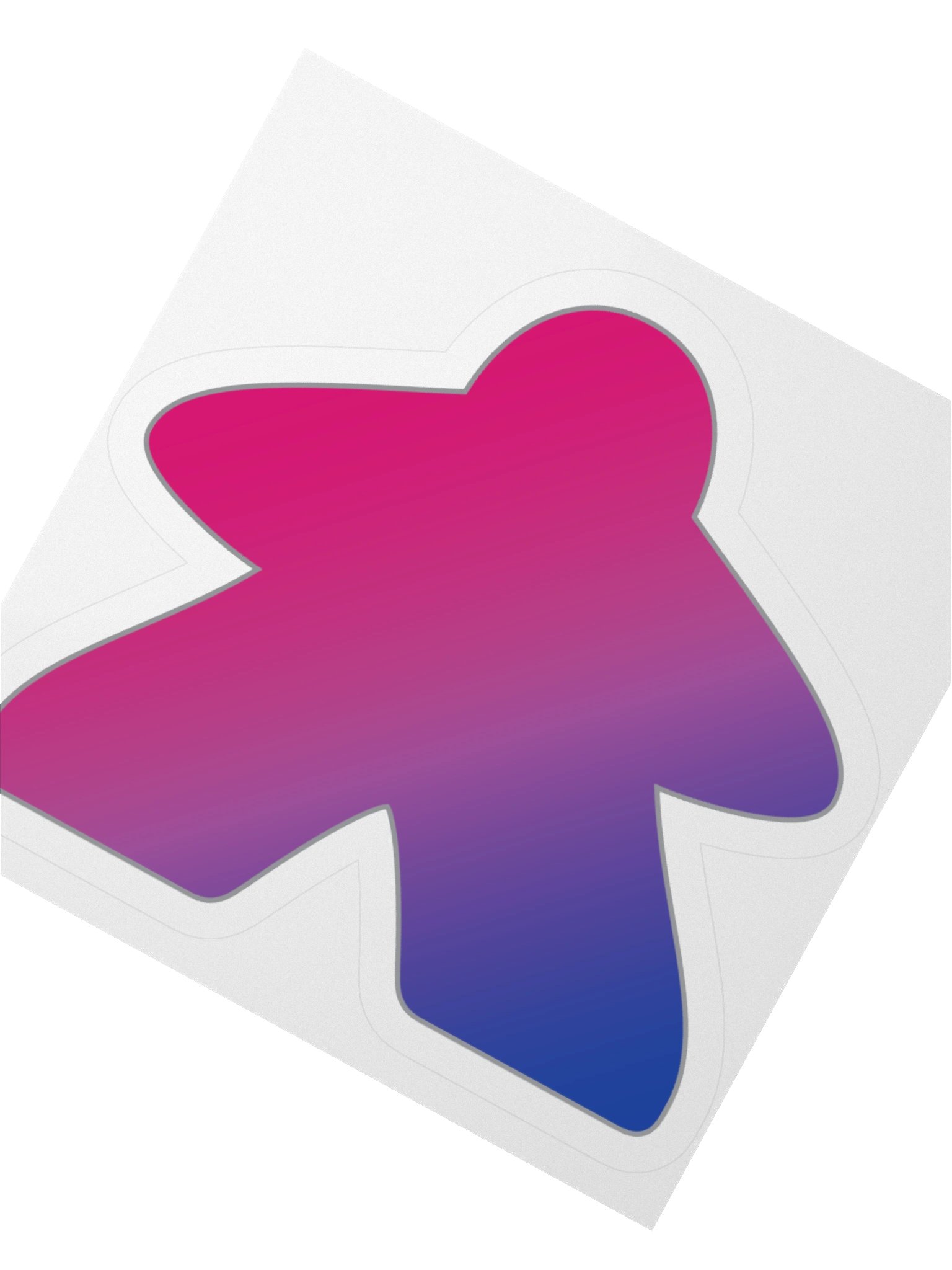 Bisexual Pride Gradient Meeple Sticker product image (6)
