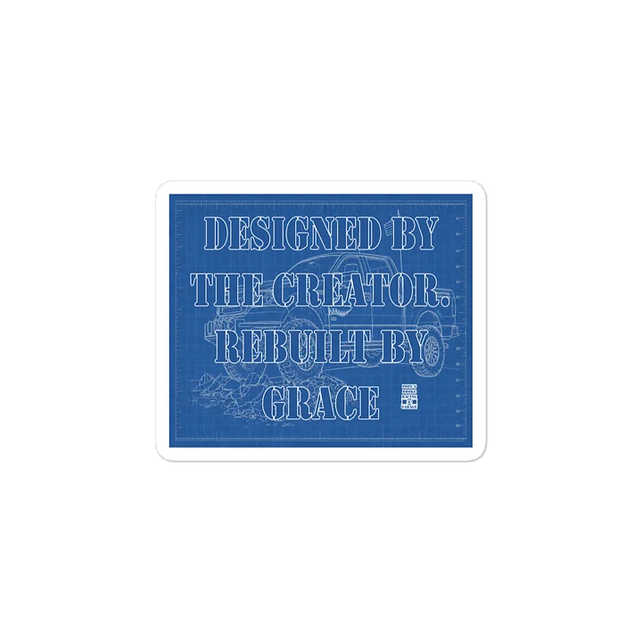 Rebuilt by Grace Blueprint SUV Decal product image (2)