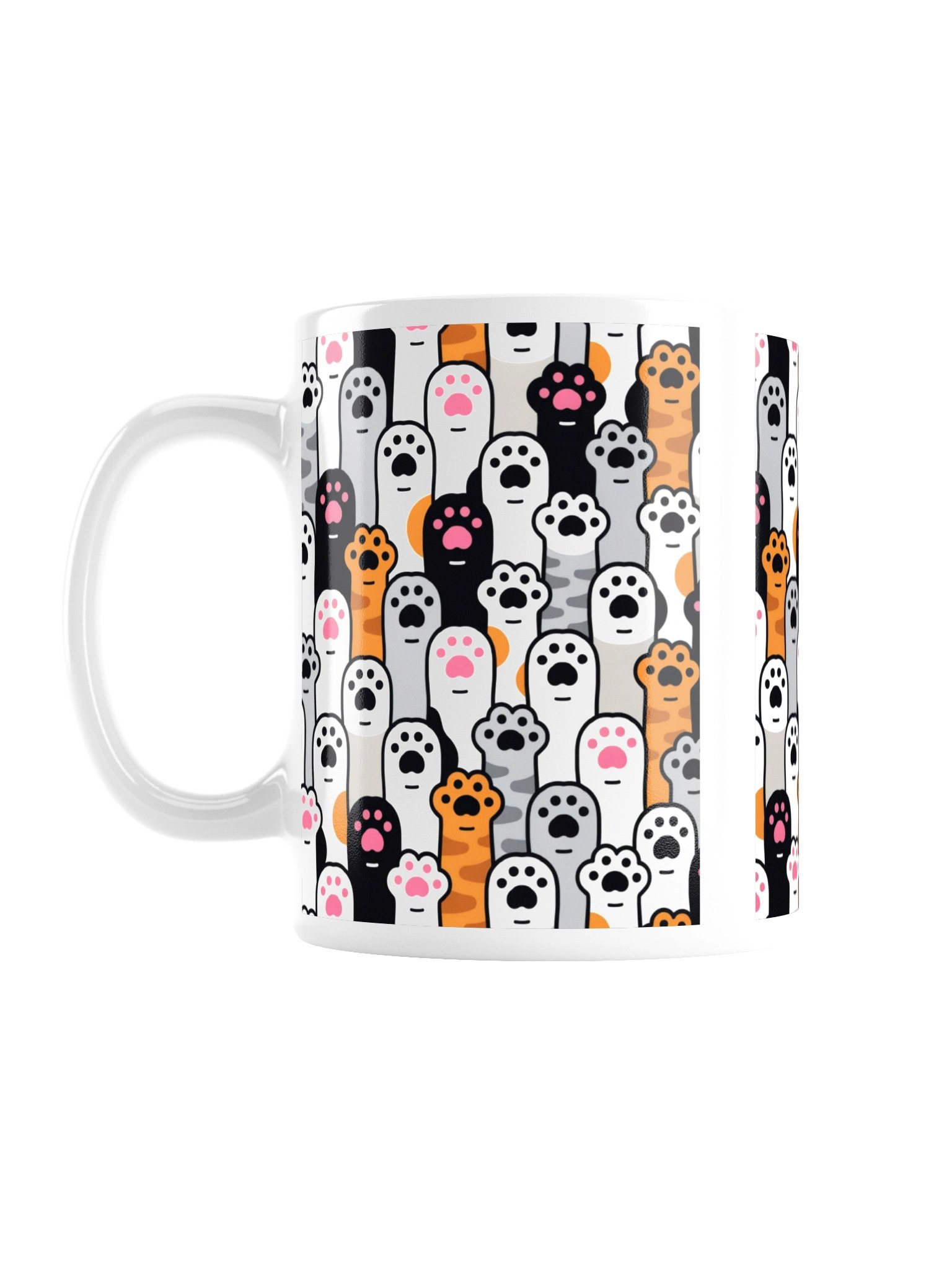Seamless Cat Paw Pattern Glossy Mug product image (2)