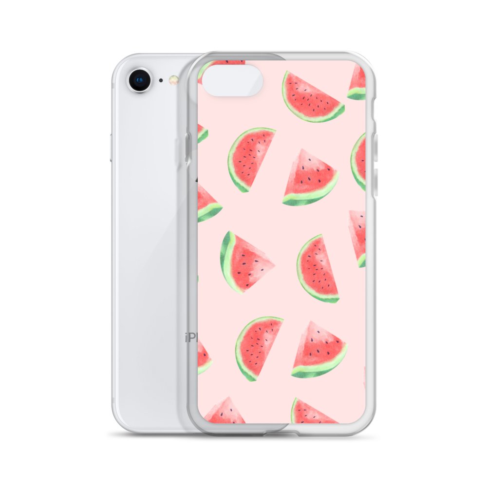 Pink Watermelon Clear iPhone Case product image (55)
