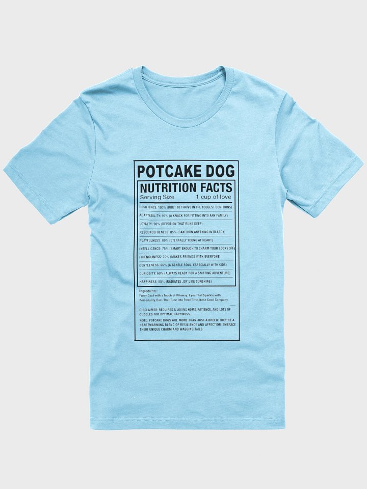 Potcake Nutrition Facts Lable Tee product image (1)