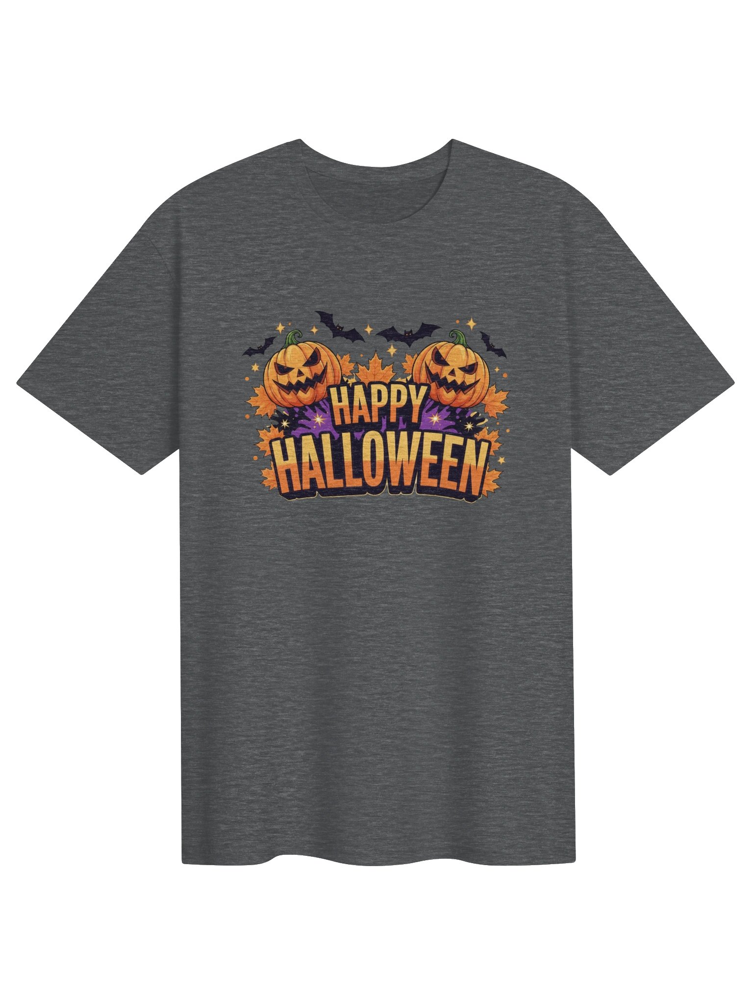 Happy Halloween Pumpkin Bat Fall Leaves Spooky T-Shirt product image (11)