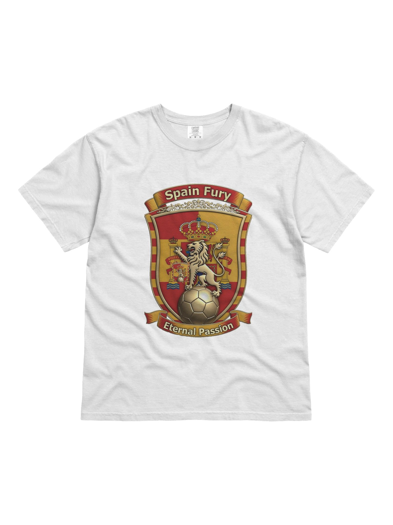 Eternal Lion Spain T-Shirt, Spanish Flag Heritage Crest Gift product image (1)
