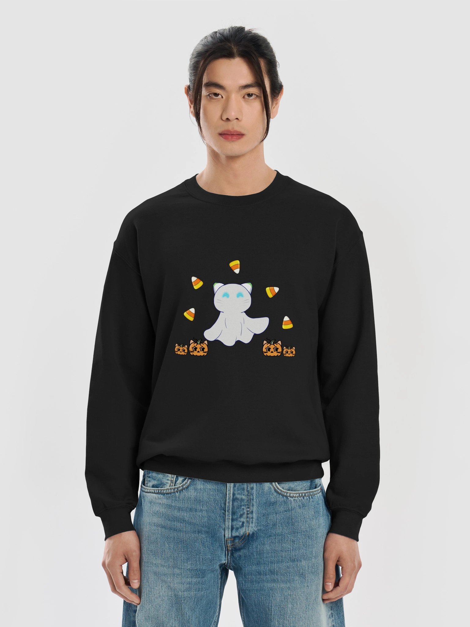 Ghost Catbot Pumpkin Patch Crewneck product image (24)