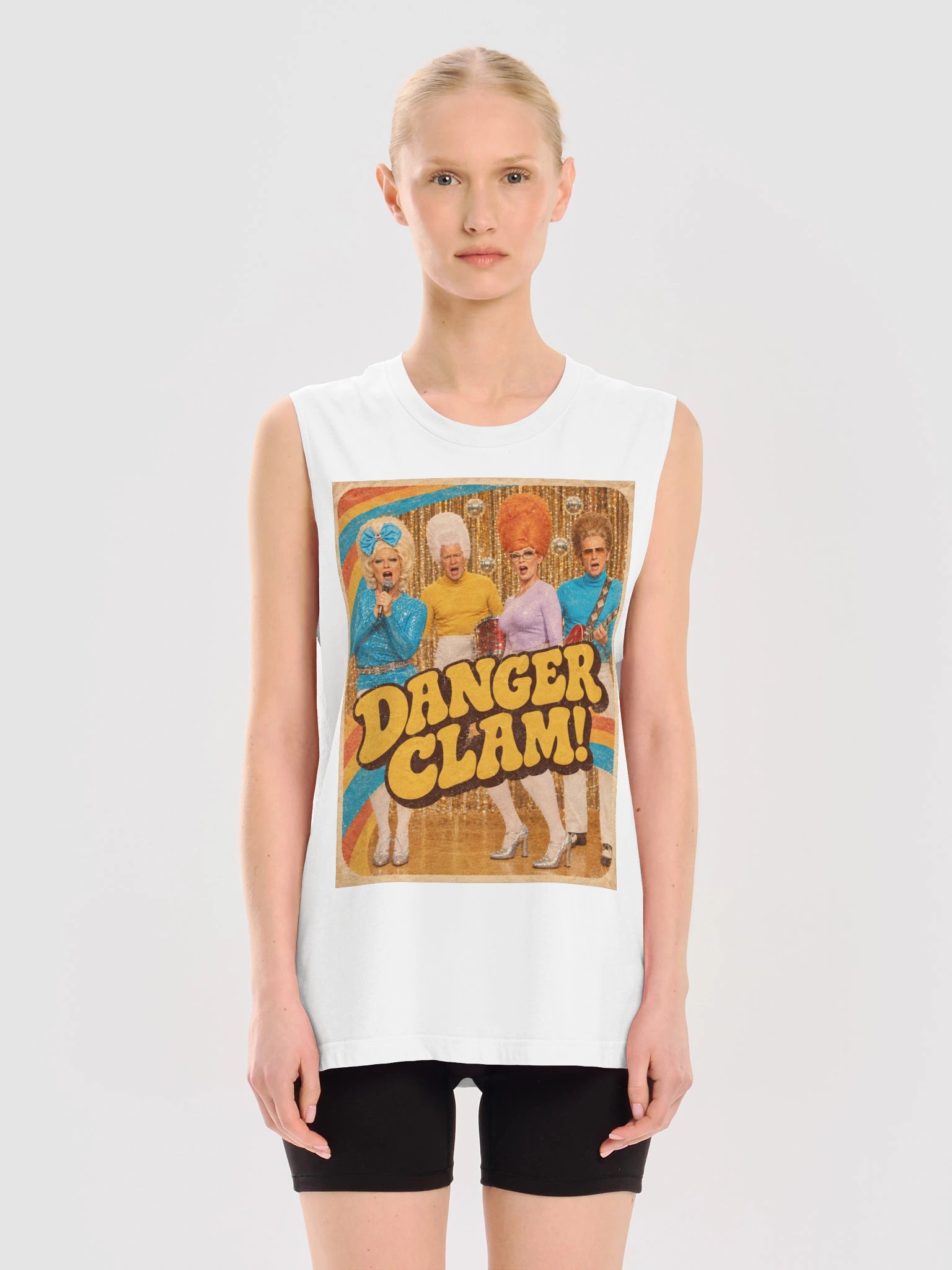 DANGER CLAM! | VINTAGE EDITION | The Official Retro Flux TV Muscle Tank | Bella+Canvas product image (7)